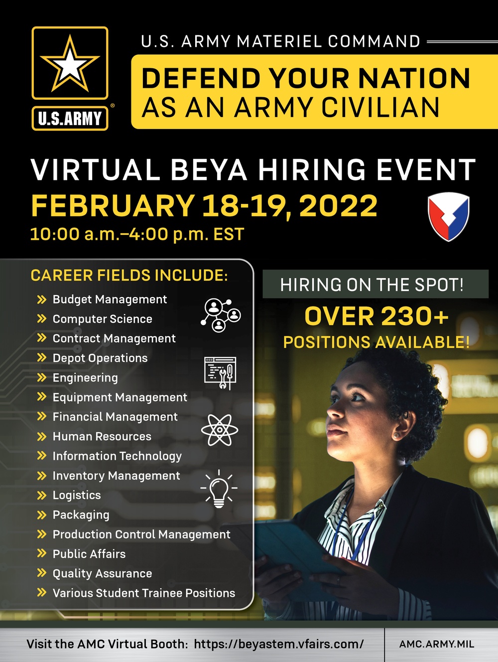 AMC BEYA Hiring Event Flyer 2022