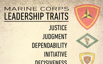 3d Marine Division Marine Corps Leadership Traits Poster