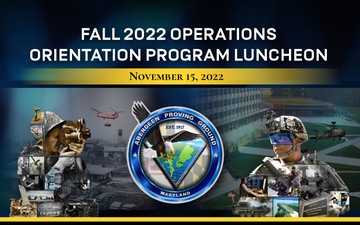 Fall 2022 APG Operations Orientation Program Luncheon