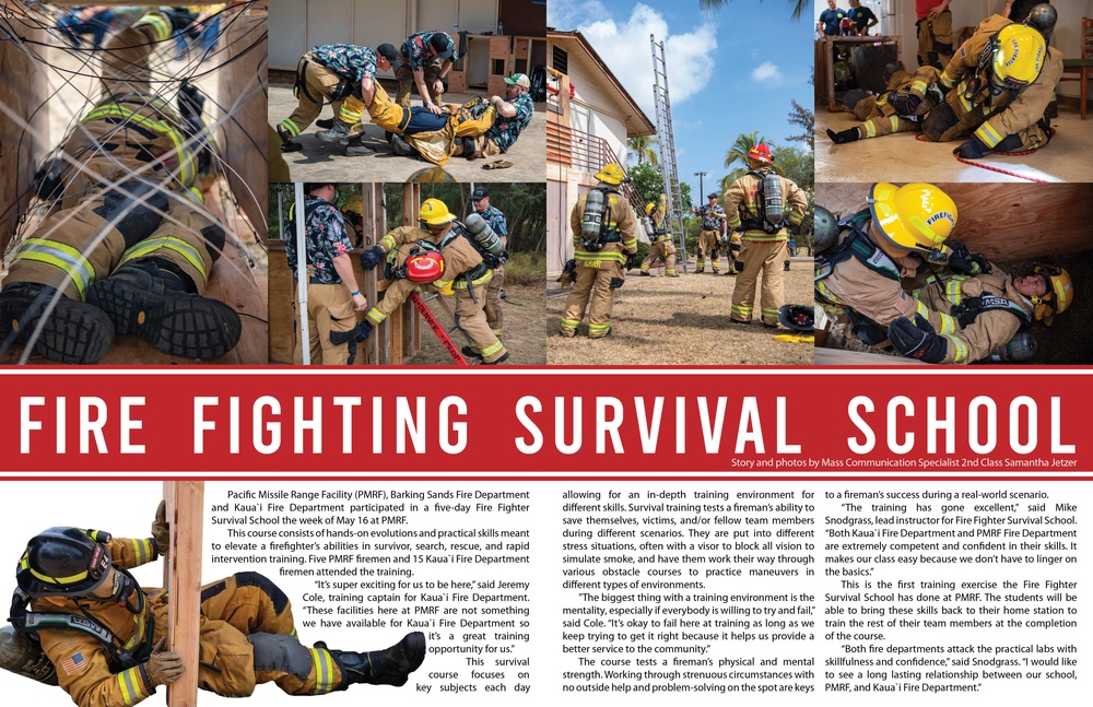 Pacific Missile Range Facility (PMRF) Conducts Fire Fighter Survival School