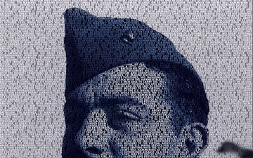 John Basilone Text Portrait