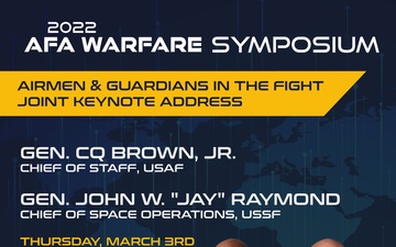 AFA Warfare Symposium Airmen &amp; Guardians in the Fight Joint Keynote Address Graphic