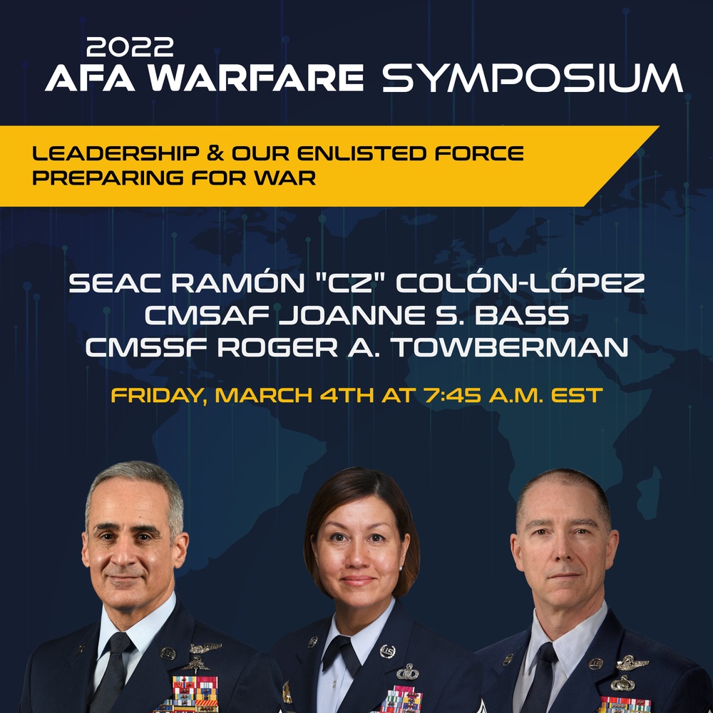 AFA Warfare Symposium Leadership &amp; Our Enlisted Force Preparing for War Graphic