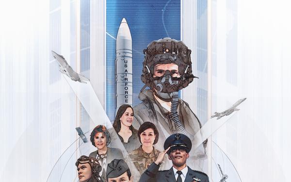 Air Force 75th Anniversary Commemorative Poster: Air Force Firsts