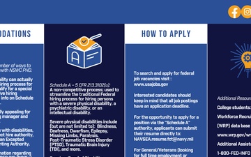 NSWC PHD Individuals With Disabilities Recruitment Pamphlet