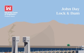 John Day Lock and Dam, Illustrated