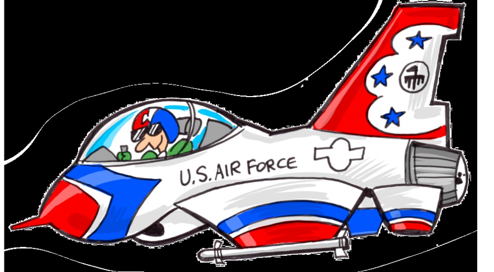 Air Force Thunderbird cartoon graphic