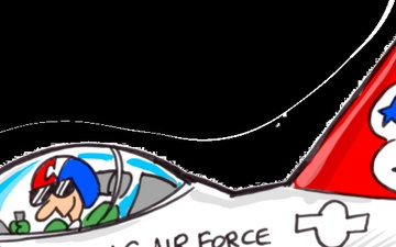 Air Force Thunderbird cartoon graphic