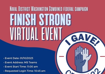 Strong Finish for Naval District Washington’s Combined Federal Campaign