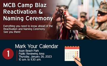 MCB Camp Blaz Reactivation &amp; Naming Ceremony