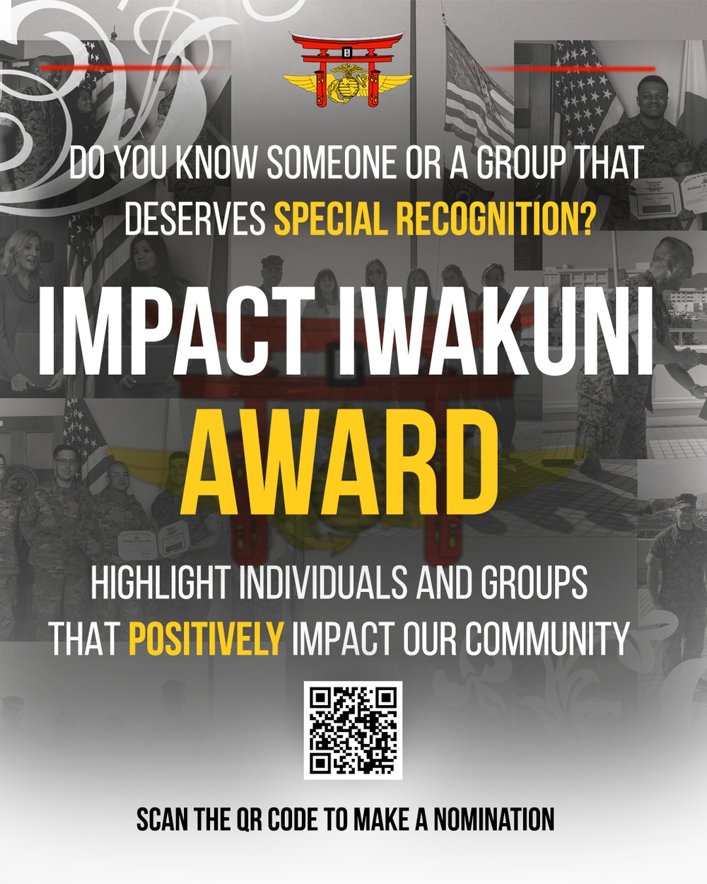 Marine Corps Air Station Impact Iwakuni Award poster