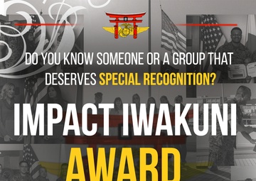 Marine Corps Air Station Impact Iwakuni Award poster