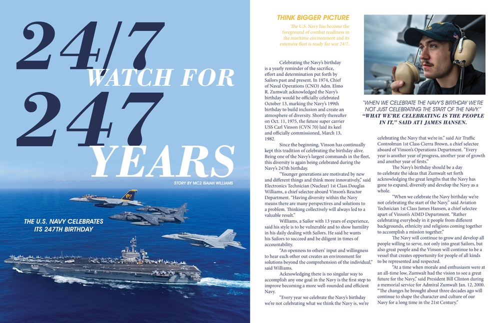 U.S. Navy Birthday Magazine Layout