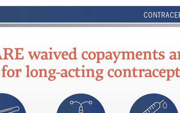 TRICARE waived copayments and cost shares for long acting contraceptives