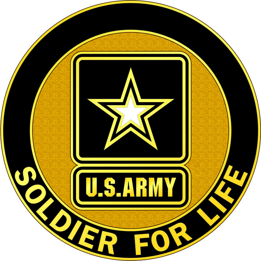 The Army Lapel Button; Soldier for Life pin