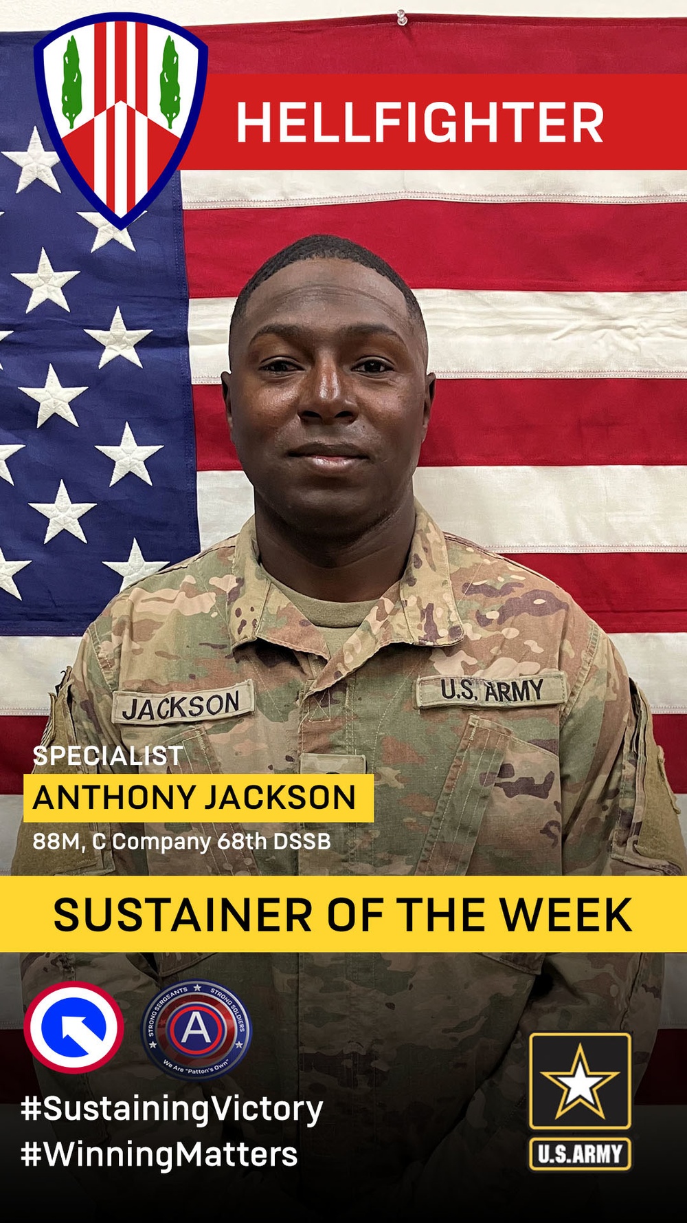 Hellfighter Sustainer of the Week - SPC Anthony Jackson