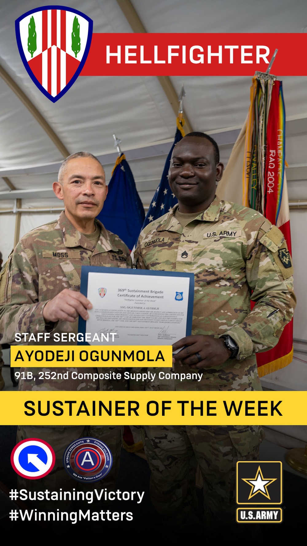 Hellfighter Sustainer of the Week - SSG Ayodeji Ogunmola