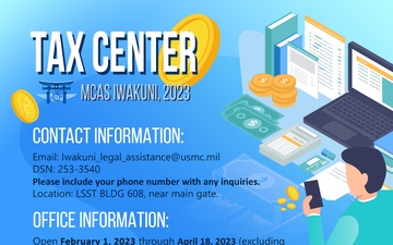 Marine Corps Air Station Iwakuni tax center poster