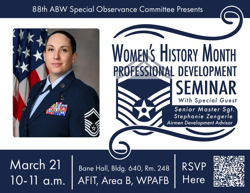 88th Air Base Wing Women&amp;#39;s History Month Event Flyers