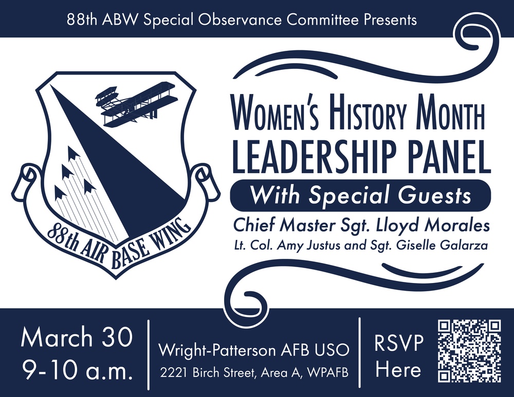 88th Air Base Wing Women&amp;#39;s History Month Event Flyers