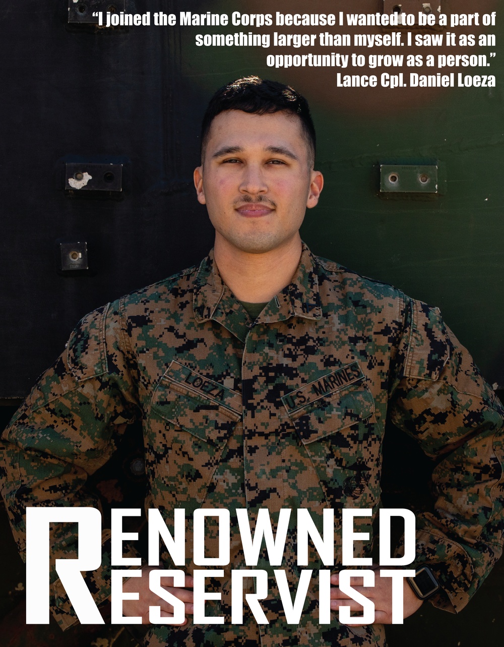 Renowned Reservist Lance Cpl. Daniel Loeza