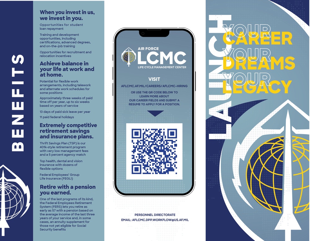 Air Force Life Cycle Management Center Recruitment Trifold (Front)
