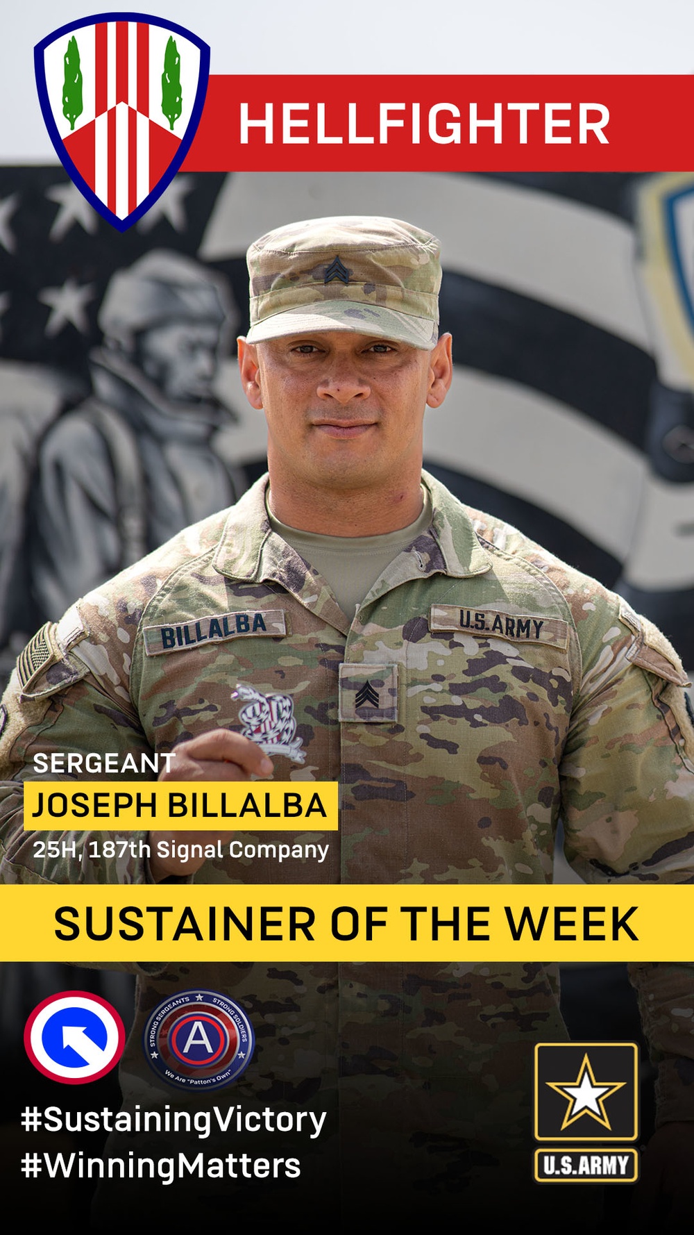 Hellfighter Sustainer of the Week - SGT Joseph Billalba