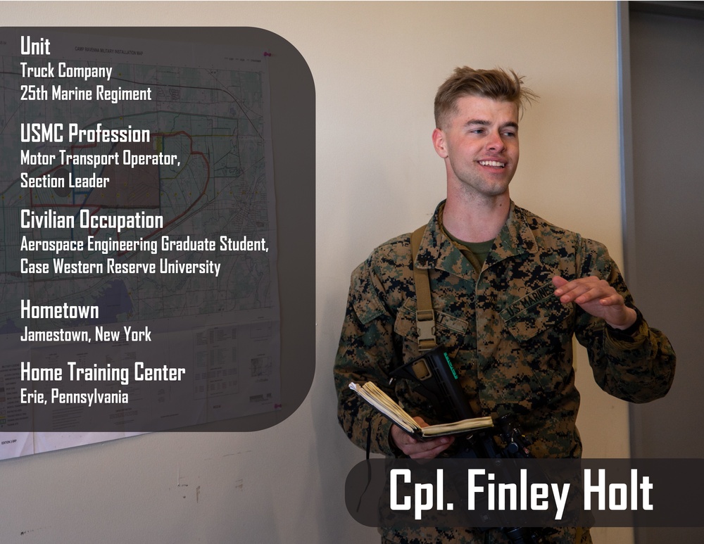 Renowned Reservist Cpl. Finley Holt
