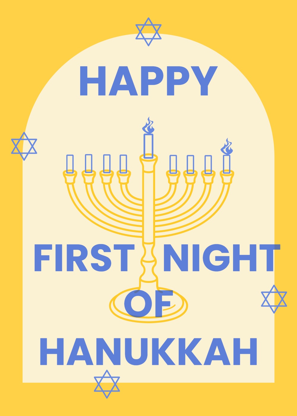 First Night of Hanukkah Graphic