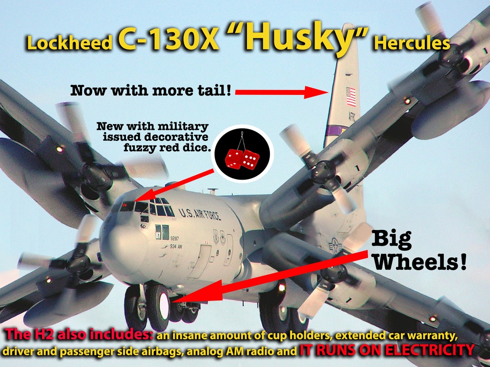 April Fool's Day: 934th Airlift Wing receives new C-130X &quot;Husky&quot; Hercules model