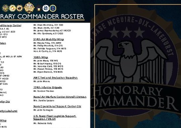 JB MDL Honorary Commander Induction Ceremony Program