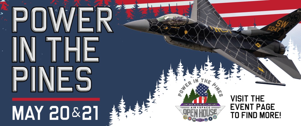 2023 Joint Base McGuire-Dix-Lakehurst Power in the Pines Air and Space Open House Official Poster