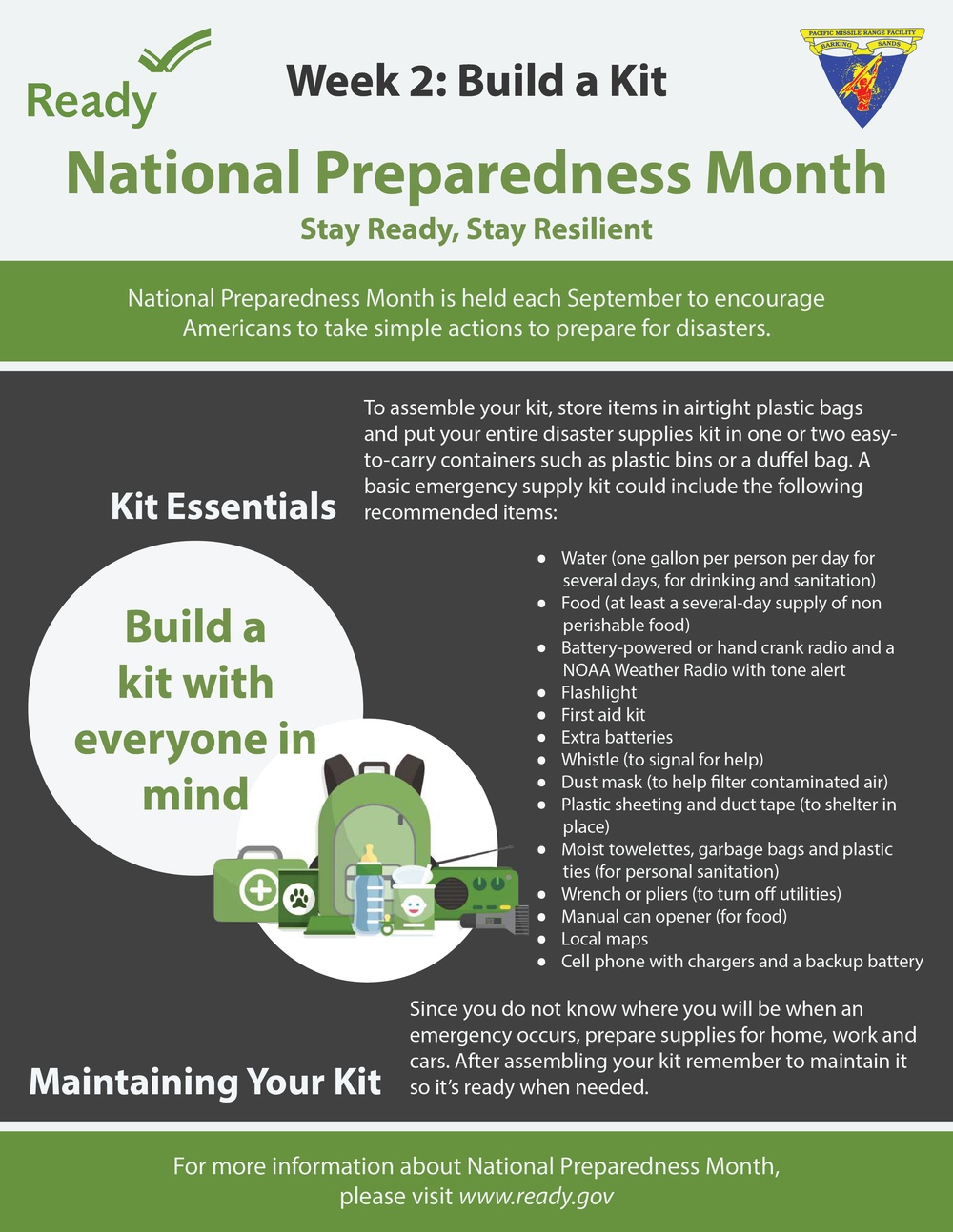 PMRF Educates DoD Personnel about National Preparedness Month