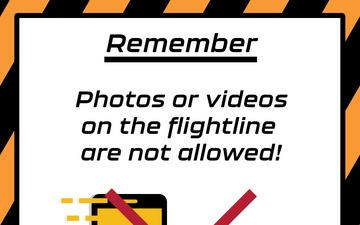 MCAS Iwakuni No Flightline Photography Sign