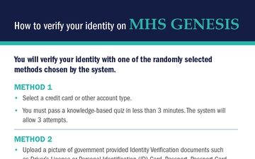 How to verify your identity on MHS Genesis