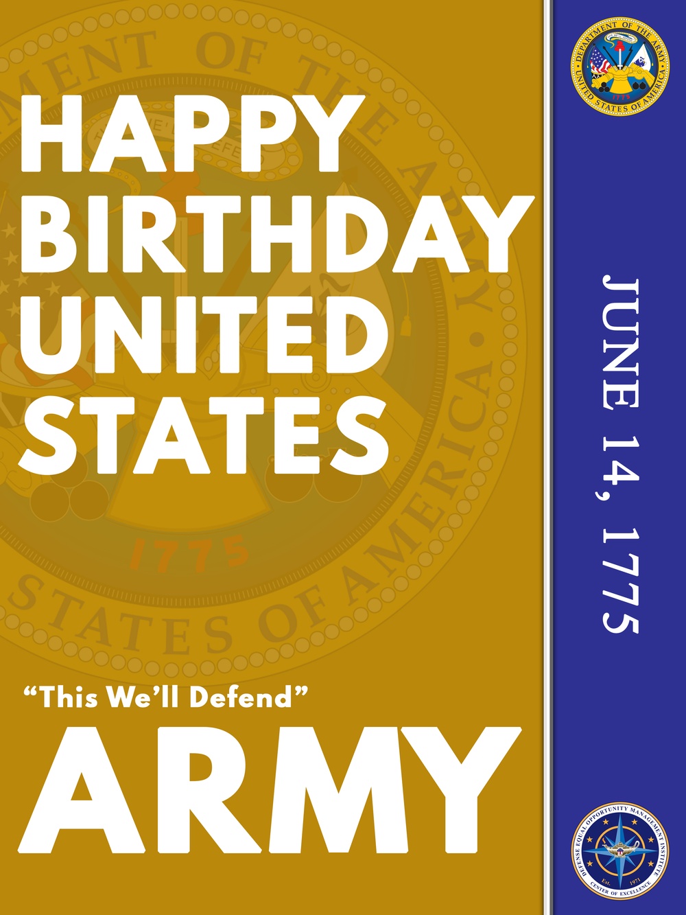 United States Army Birthday Poster