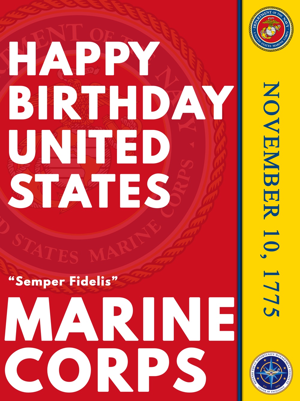 United States Marine Corps Birthday Poster