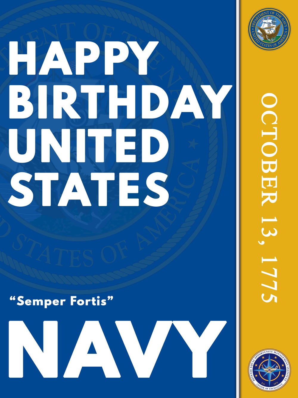 United States Navy Birthday Poster