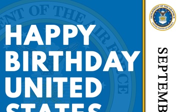 United States Air Force Birthday Poster