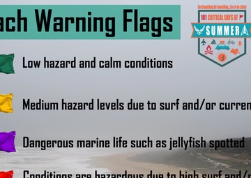 101 Critical Day of Summer -Beach Warning Flags