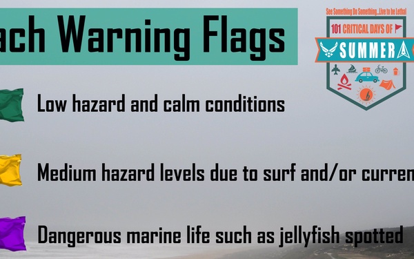 101 Critical Day of Summer -Beach Warning Flags