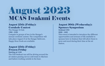 Marine Corps Air Station Iwakuni August 2023 calendar