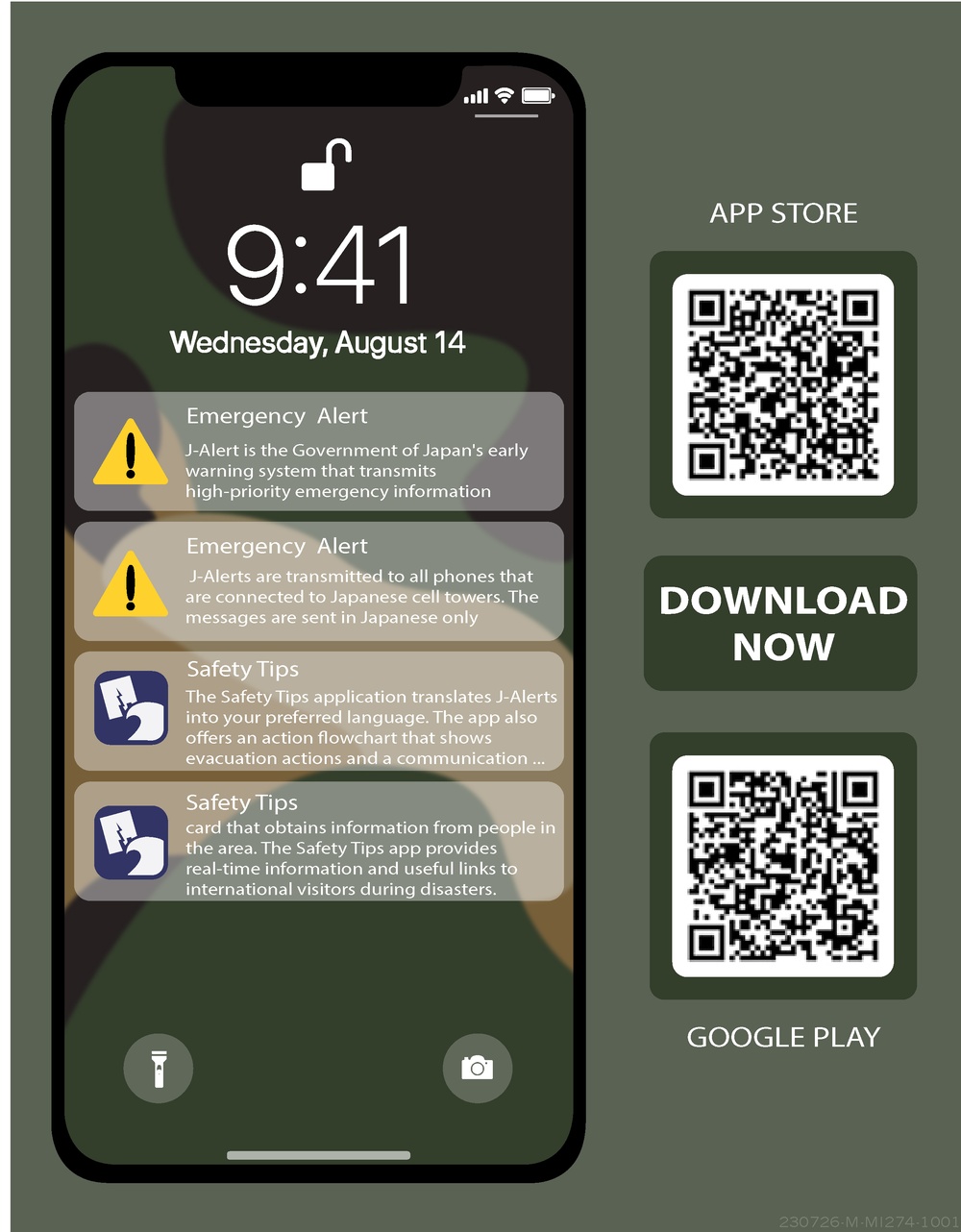 Translate J-Alerts using Safety Tips App