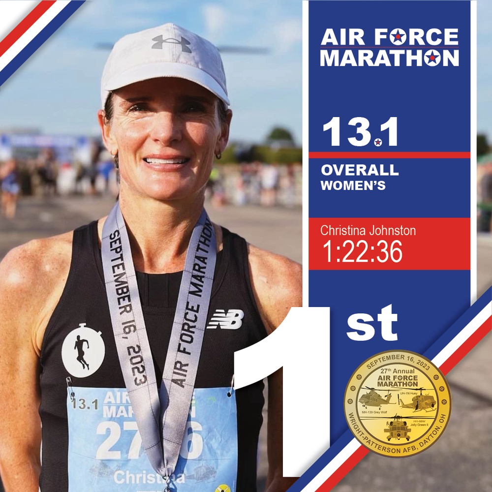 Johnston takes 1st in Air Force Marathon women’s half-marathon. (1080x1080)