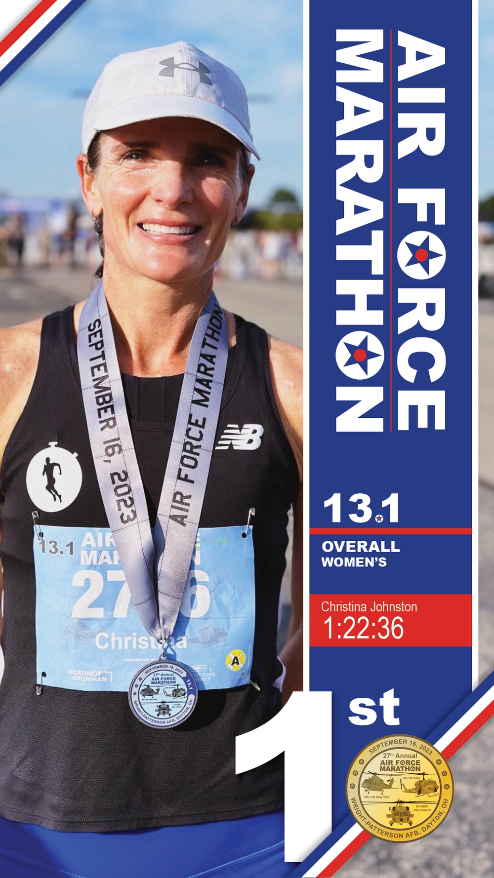 Johnston takes 1st in Air Force Marathon women’s half-marathon. (1920x1080)