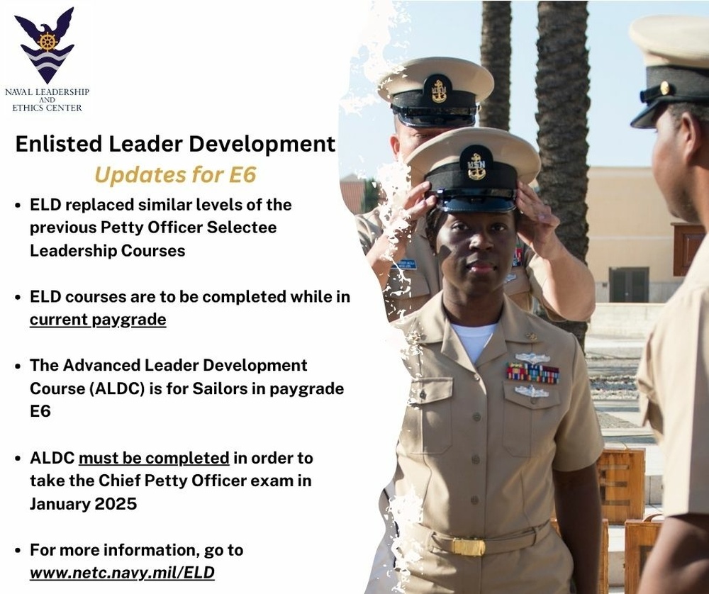 Enlisted Leader Development (ELD) Requirements for E6 Sailors