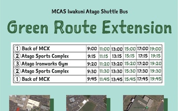 MCAS Iwakuni Green Route Bus Information