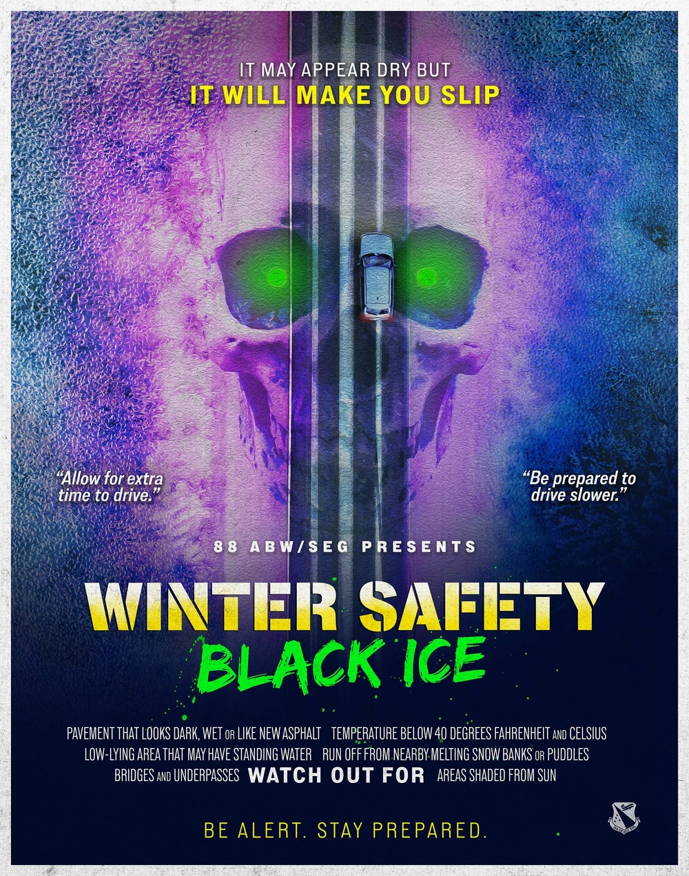 88 SEG Winter Driving Safety Poster: Black Ice