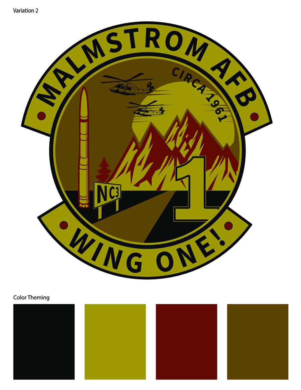 Malmstrom AFB Wing One Day Patch version 2