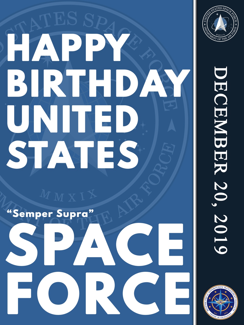 United States Space Force Birthday Poster